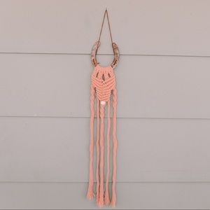 Handmade macrame horseshoe wall hanging decoration